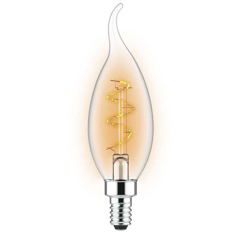 Better Homes & Gardens B10 LED Vintage Light Bulb, 4 Watts (40W Equivalent), Daylight, Thin Filament, E26, 4PK - Walmart.com Better Homes & Gardens B10 LED Vintage Light Bulb, 4 Watts (40W Equivalent), Daylight, Thin Filament, E26, 4PK - Walmart.com