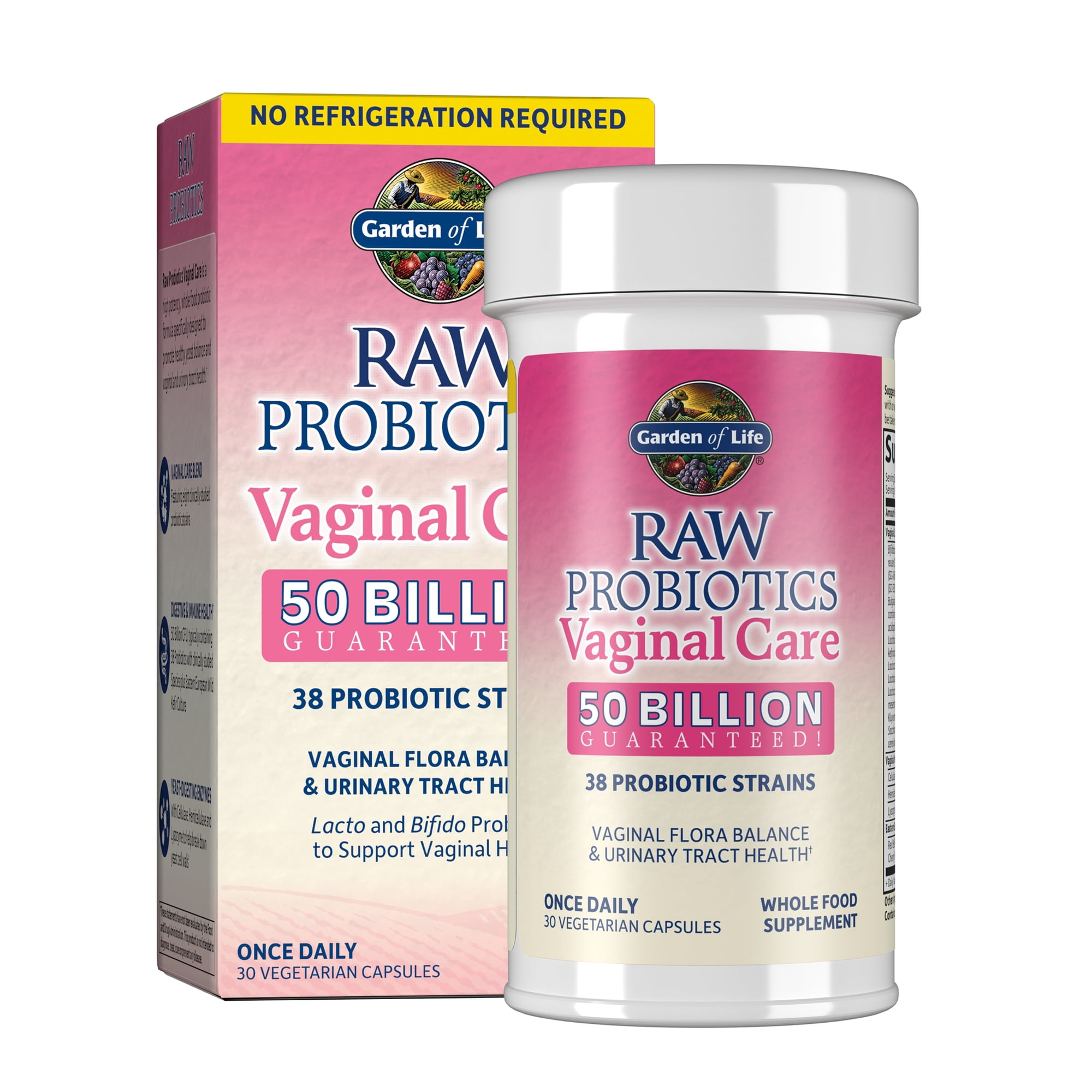 Garden of Life Raw Probiotics Vaginal Care, 30 Vegetarian Capsules