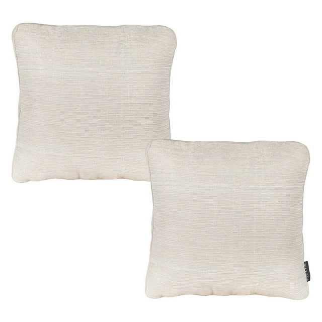 Cojín decorativo Zita cuadrado grande Set de 2 Avena