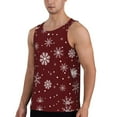 thumbnail image 2 of Gukieu Romantic white snowflakes Print Men's Quick Dry Fitness Vest, Round Neck Sleeveless Fitness Bodybuilding Top-4X-Large, 2 of 7
