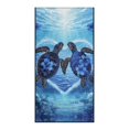 thumbnail image 2 of XYZCANDO Turtle and Floral Print Car Seat Towel Cover Machine Washable for Swimming Gym, Non-Slip Easy Install Seat Cover Non-Fading, 2 of 11