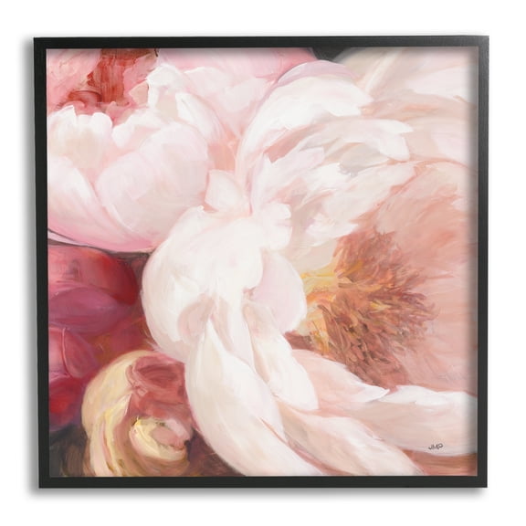 Stupell Industries Pink Peonies Cluster Soft Edge Flower Petal Painting, 17 x 30,Design by Julia Purinton