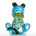 thumbnail image 4 of Tooarts Blue Squatting Dog Gift Glass Ornament Animal Figurine Handblown Home Decor Multicolor, 4 of 8