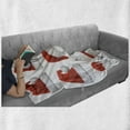 thumbnail image 6 of Christmas Soft Flannel Fleece Throw Blanket, Classical Santa Claus Hats Xmas New Year Celebration Tradition Party Theme, Cozy Plush for Indoor and Outdoor Use, 60" x 80", Red and White, by Ambesonne, 6 of 6