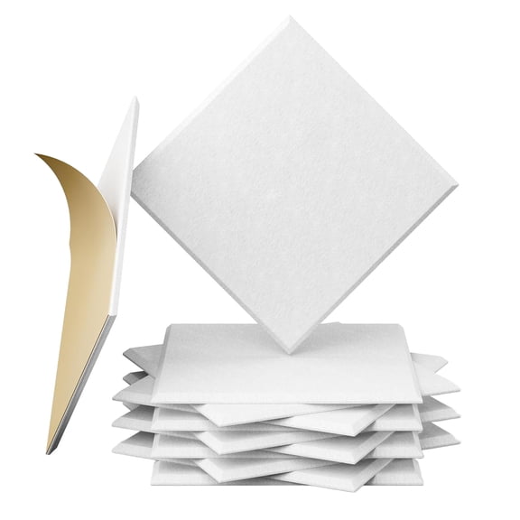 Acoustic Panels Self Adhesive Hexagon 12 Pack Soundproof Felt 0.9 Inch Thick Noise Absorbing for Wall Studio Easy Installation Home Recording