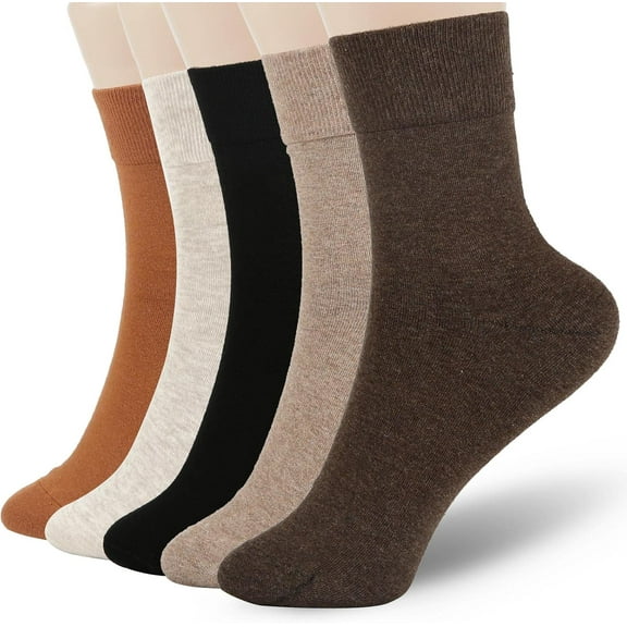 Women Thin Cotton Socks, Soft Cotton Bootie Socks Women Above Ankle Crew Socks 5-10 Pairs