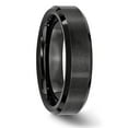 thumbnail image 4 of Black Ceramic Beveled Edge 6mm Brushed and Polished Band, 4 of 7
