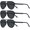 (3pack) Black + Black + Black, variant on Retro Polarized Aviator Sunglasses for Women Men Classic 70s  Trendy Square Aviators