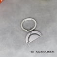 thumbnail image 5 of Geometric Sun Keychains for Women Men Gift Vintage Stainless Steel Semicircle Pendant Keyring Bag Car Key Holder Jewelry, 5 of 5