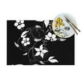 thumbnail image 4 of YFYANG Washable Heat-Resistant Placemats, 70% PVC/30% Polyester, Flowering Vine Pattern Kitchen Table Mat, 12" x 18" 6 Piece, 4 of 6