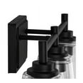 thumbnail image 6 of Wakefield 22 in. 3-Light Matte Black Modern Wall Mount Sconce Light with Clear Glass Shades, 6 of 9