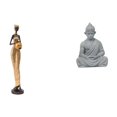 thumbnail image 1 of Escultura De Mujer Tribal Africana Y Figura De Buda Mono, Obra De Arte Para Decoración Del Hogar, Dormitorio, Mesa, Mueble De TV, Hotel, Patio, Patio Trasero, Coleccionable, Novedad, 1 of 8