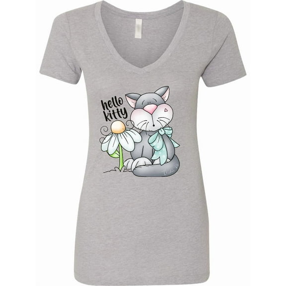 Inktastic Hello Kitty Cat Women's V-Neck T-Shirt