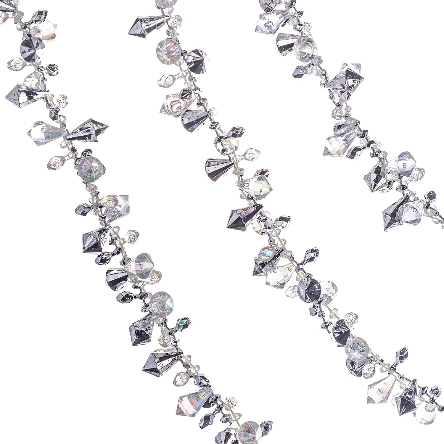 65.6 Ft Clear Crystal Acrylic Gems Bead Strands Chain Garland Tr Feet 