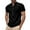 Black, variant on Men's Fashion Solid Color Business Casual T Shirt Stand Collar Short Sleeve Comfortable Stylish Tee for Work Wear Men's Oversized Tshirts Workout T-Shirt
