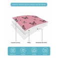 thumbnail image 4 of Quilts Queen Size Bedding Set, Pink Spring Butterfly Reversible Summer Quilt 3 Pieces, Black Bow Knot Lightweight Bedspreads Coverlets with 2 Pillow Shams for All Seasons, 4 of 5