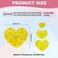 thumbnail image 2 of Uxcell 4 Sizes Heart Rhinestone Patches, 16 Pcs Heart Shape Iron on Applique Patches, Yellow, 2 of 6
