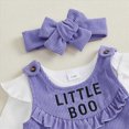 thumbnail image 4 of HCNTES Baby Girl Clothes Halloween Outfits for Baby Girls Ruffle Romper little boo Print Suspender Overalls Dress Skirt Sets Fall Winter Clothes, 4 of 6