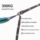 thumbnail image 2 of Heavy-Duty Polyester Camping Strap with 5 Rings for Hammock Suspension, 2-Pack Black Rope for Outdoor Use, 2 of 4