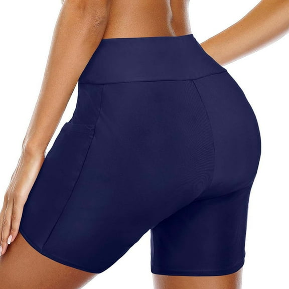 Women's High Waist Swim Shorts Comfortable Bikini Bottoms for Beach Pool Summer Fashion Athletic Swimwear