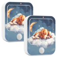 thumbnail image 2 of Cute Dog Sleeping in Magic Cloud 2 Pack LED Motion Sensor Night Light Plug into Wall Auto Dusk to Dawn Adjustable Brightness for Kids Bedroom Hallway Nursery Room, 2 of 7