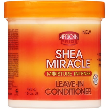 (2 Pack) African Pride Shea Miracle Moisture Intense Leave-In Conditioner 15 oz. (Best Hair Care Products For Damaged African American Hair)