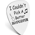 thumbnail image 2 of Púa de guitarra para hija, padres, púas de guitarra, aniversario, cumpleaños, regalo para hija, hueco, acero inoxidable, regalos de cumpleaños para músico, hija, regalos de papá, mamá, regalos de Navi, 2 of 3