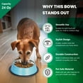 thumbnail image 3 of Iconic Pet Color Splash Stripe Non-Skid Pet Bowl, 24 Oz, Blue, 3 of 8