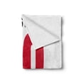 thumbnail image 2 of 30th Birthday Soft Flannel Fleece Throw Blanket, 30 and Words Milestone Anniversary Theme, Cozy Plush for Indoor and Outdoor Use, 70" x 90", Red Black and White, by Ambesonne, 2 of 6