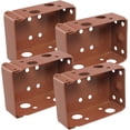 thumbnail image 1 of FrostHike 4PCS 2 inch Brown Low Profile Box Mounting Bracket for Headrail, Thin Box Railing Low Rail Blinds Bracket, Blinds Mounting Bracket, 1 of 5