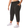 thumbnail image 4 of SHOWMALL Plus Size Capri Pants for Women Workout Relaxed Joggers Pants with Drawstring Pockets Dark Gray 2X, 4 of 6