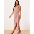 thumbnail image 2 of DARING DIVA Women's Summer Spaghetti Straps Sleeveless V Neck Jumpsuit S Dusty Pink, 2 of 6