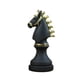 thumbnail image 3 of Estatua de piezas de ajedrez con pintura dorada, resina, regalo para escritorio, sala de estar, oficina, color negro. Pequeña, 3 of 7