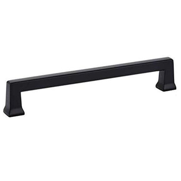 Emtek 86426US19 6 in. Alexander Cabinet Pull, Flat Black