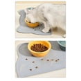 thumbnail image 4 of Estera de comida para gatos, estera de alimentación de silicona para mascotas para piso, bandeja de agua para perros antideslizante e impermeable, mantel individual para mascotas fácil de li, 4 of 5