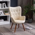 thumbnail image 2 of Doarnin Contemporary Silky Velvet Accent Chair, Elegant Button Tufted Design for Living Room or Dining Room, 2 of 12