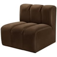 thumbnail image 6 of Meridian Furniture Arc Brown Velvet Straight Chair, 6 of 6