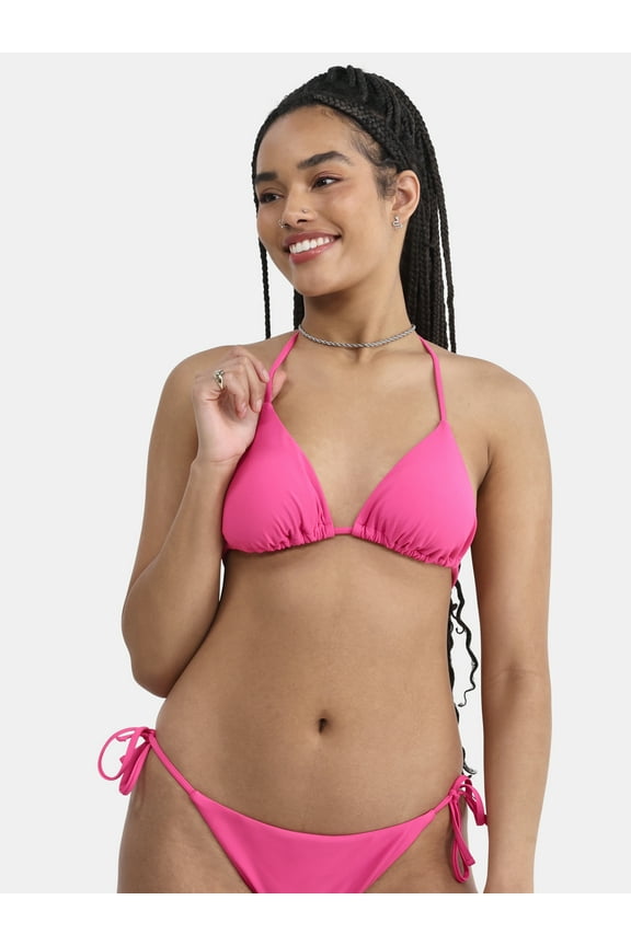 Women's Triangle Tie Bikini Top, Sizes XXS-XXL