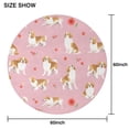 thumbnail image 6 of Cavalier King Charles Spaniels and Flowers Round Tablecloth 60"x60",Wrinkle Wipeable Table Cloth for Kitchen Dining Room Picnic Patio Party, 6 of 6