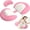 Pink, variant on Pregnancy Pillows for Sleeping, Memory Foam W Shaped Maternity Pillow for Pregnant Women, Adjustable Travel Pregnancy Wedge Pillow with Cooling Removable Washable Cover, Support for Belly, Back(Grey)