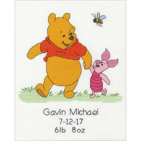 UPC: 0088677353575 | Dimensions Disney Counted Cross Stitch Kit 8 X10 -Winnie The Pooh Birth Record (14 Count)
