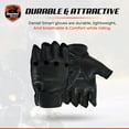 thumbnail image 6 of Daniel Smart Men’s Motorcycle Leather Gloves – Fingerless Deerskin Motorcycle Gloves with Perforated action and Foam Padding, 6 of 7