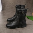 thumbnail image 3 of dmqupv Knee High Combat Boots for Women Wide Calf Boots Boots Shoes Zipper Knee High Boots for Women Wide Calf Size 6 Black 7, 3 of 5