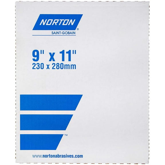 Norton 39382 9" X 11" 800 Grit Abrasive Sheet 50 Count