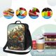 thumbnail image 4 of Fotbe Floral Rhino With Birds Lonchera Bolsa de Almuerzo para Hombres y Mujeres, Lonchera de Gran Capacidad, Bolsa de Almuerzo Reutilizable, Bolsa Térmica Aislante, 4 of 7