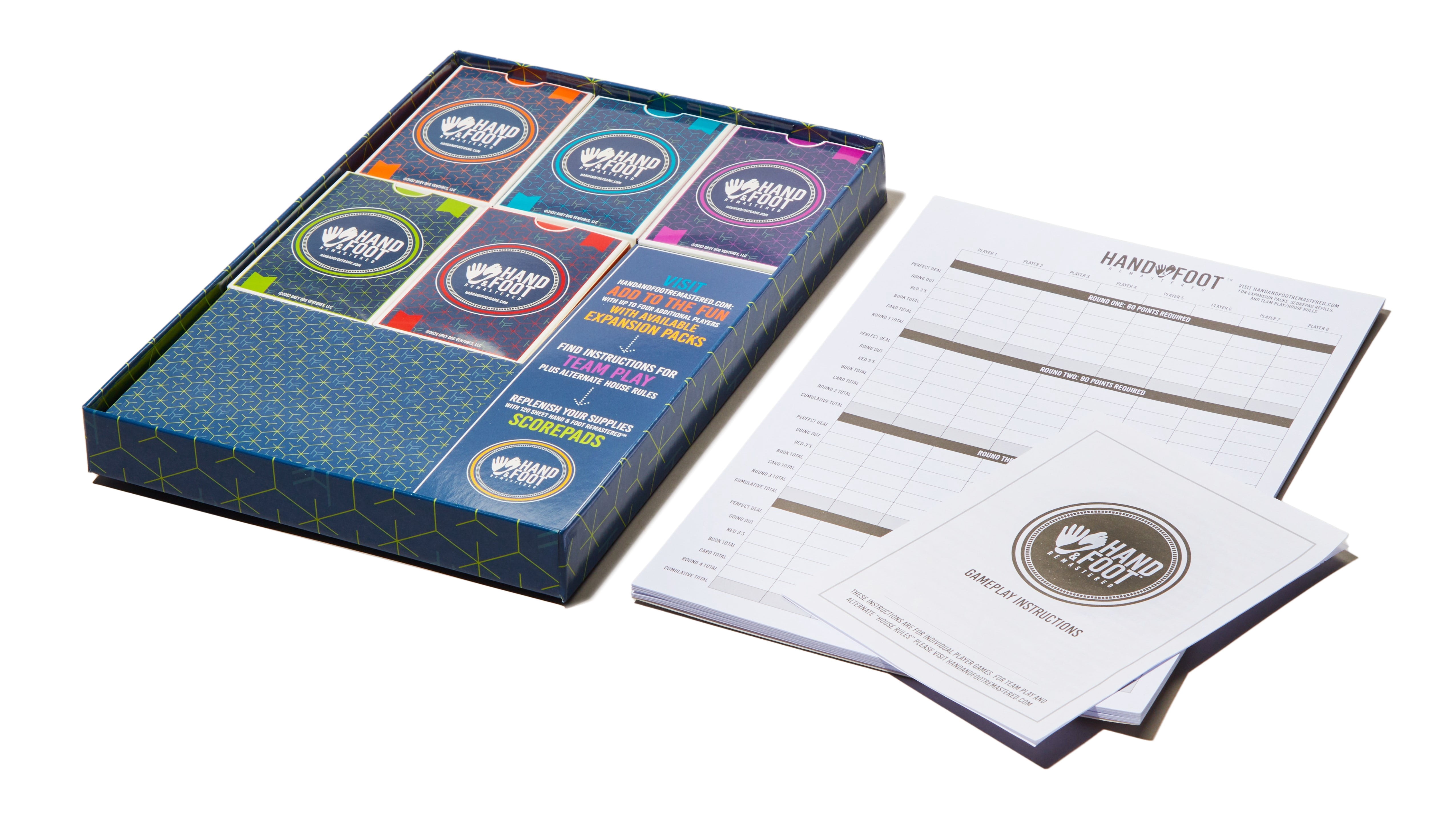 Hand & Foot Remastered Card Game 4 Player Edition, Ages 14+, Family and Game Night