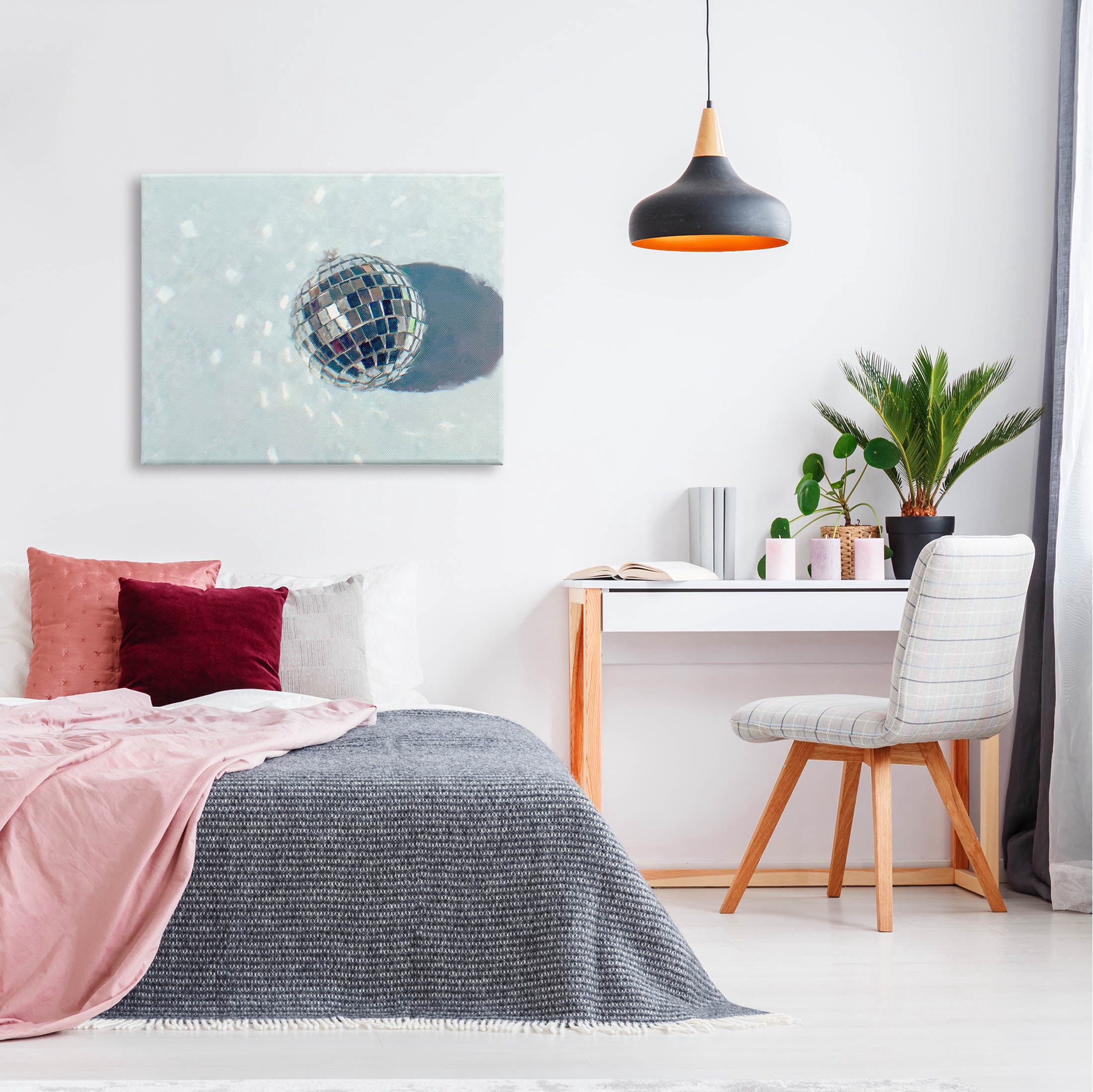 Stupell Industries Disco Ball Glimmer Reflection Graphic Art Gallery Wrapped Canvas Print Wall Art, Design by Ziwei Li