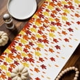 thumbnail image 2 of Maple Leaves Table Runner, Autumn Thanksgiving Kitchen Dining Table Decoration for Home Party Decor 13x90 Inches, 2 of 9