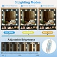 thumbnail image 6 of Ciumeeo Vanity Set with 10 Led Lighted and Mirror Makeup Vanity Table with 5 Drawers & Open Shelves Dressing Desk for Bedroom Girls Women Black, 6 of 10