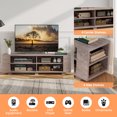 thumbnail image 6 of Topbuy TV Stand for 65 Inches TVs Modern Entertainment Center with 8 Open Shelves & 4 Cable Holes MDF TV Console Table Grey, 6 of 10